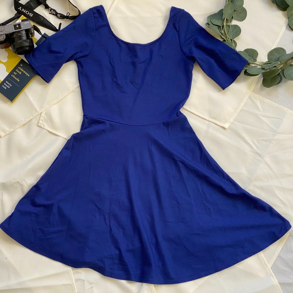 Cobalt blue skater dress